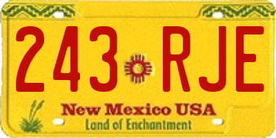 NM license plate 243RJE