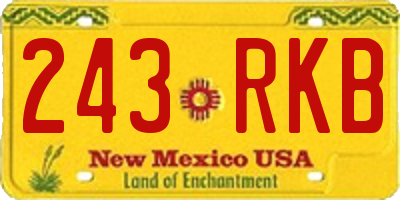 NM license plate 243RKB