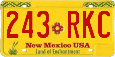 NM license plate 243RKC