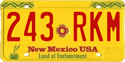 NM license plate 243RKM