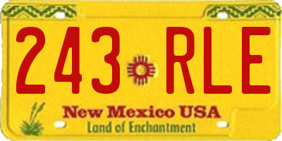 NM license plate 243RLE