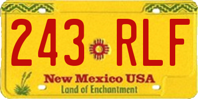 NM license plate 243RLF