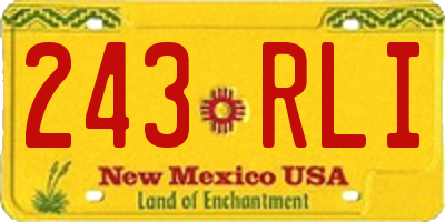 NM license plate 243RLI