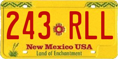 NM license plate 243RLL