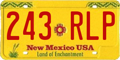 NM license plate 243RLP
