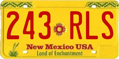 NM license plate 243RLS