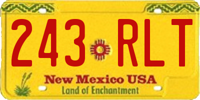 NM license plate 243RLT