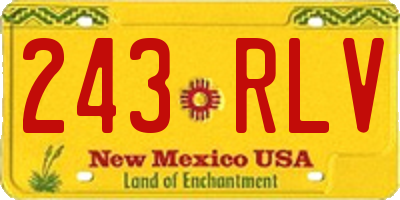 NM license plate 243RLV