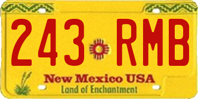 NM license plate 243RMB