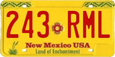 NM license plate 243RML