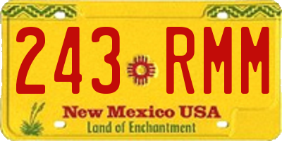 NM license plate 243RMM