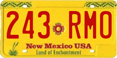 NM license plate 243RMO