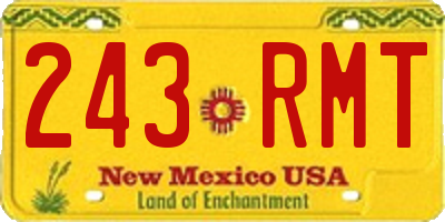 NM license plate 243RMT