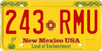 NM license plate 243RMU