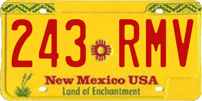 NM license plate 243RMV