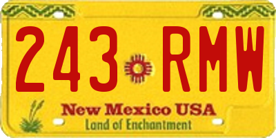 NM license plate 243RMW