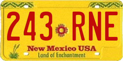 NM license plate 243RNE