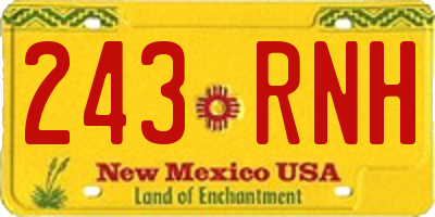 NM license plate 243RNH