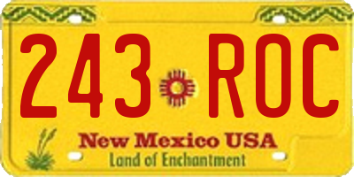 NM license plate 243ROC