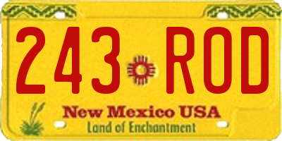 NM license plate 243ROD