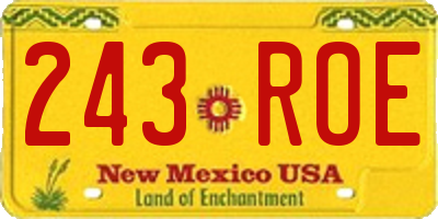 NM license plate 243ROE