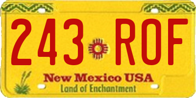 NM license plate 243ROF