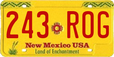 NM license plate 243ROG