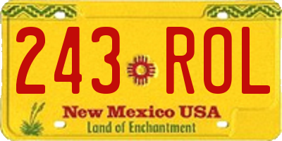 NM license plate 243ROL