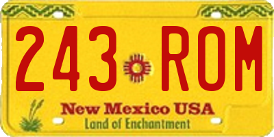 NM license plate 243ROM