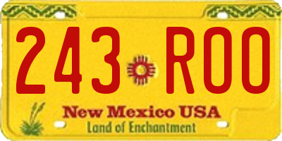 NM license plate 243ROO