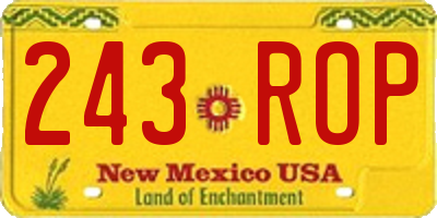 NM license plate 243ROP