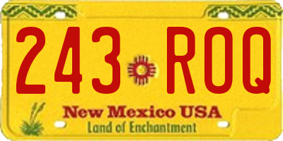 NM license plate 243ROQ