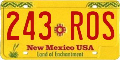 NM license plate 243ROS