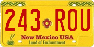 NM license plate 243ROU