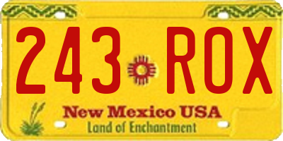 NM license plate 243ROX