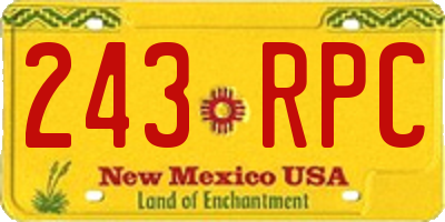 NM license plate 243RPC