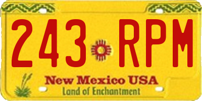 NM license plate 243RPM
