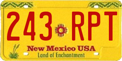 NM license plate 243RPT
