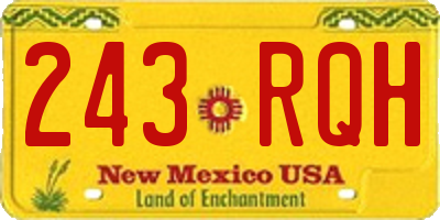NM license plate 243RQH