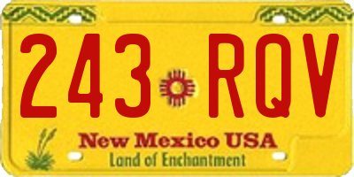 NM license plate 243RQV