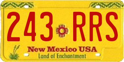 NM license plate 243RRS
