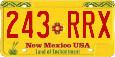 NM license plate 243RRX