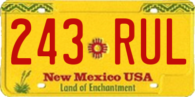 NM license plate 243RUL
