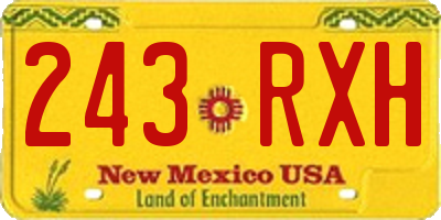 NM license plate 243RXH