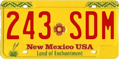 NM license plate 243SDM