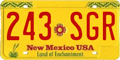 NM license plate 243SGR