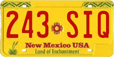 NM license plate 243SIQ