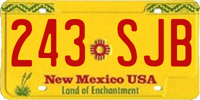 NM license plate 243SJB