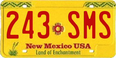 NM license plate 243SMS