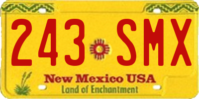 NM license plate 243SMX